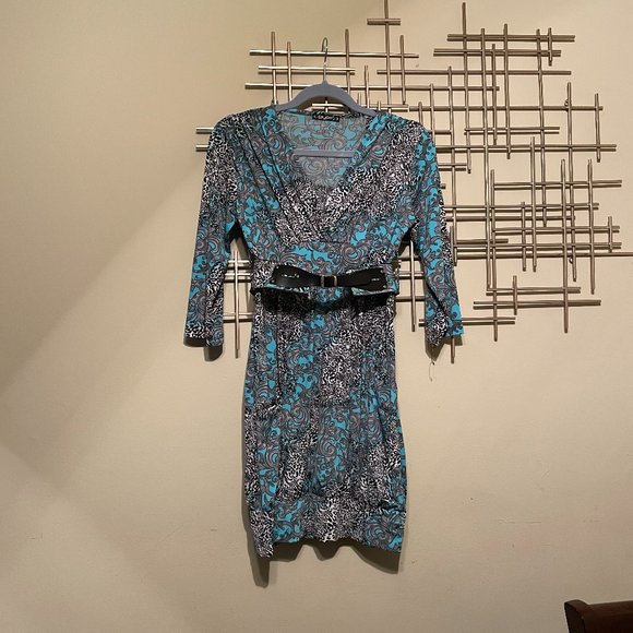 European Giyas Dress Leopard & Fluerdelis - Picture 2 of 7